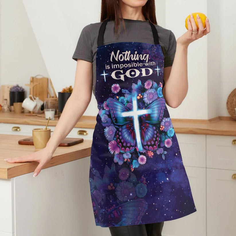 Nothing Is Impossible With God - Apron With Neck Strap