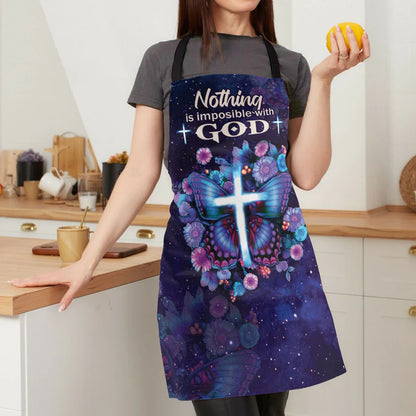 Nothing Is Impossible With God - Apron With Neck Strap