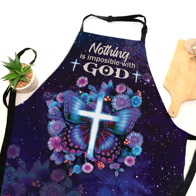 Nothing Is Impossible With God - Apron With Neck Strap