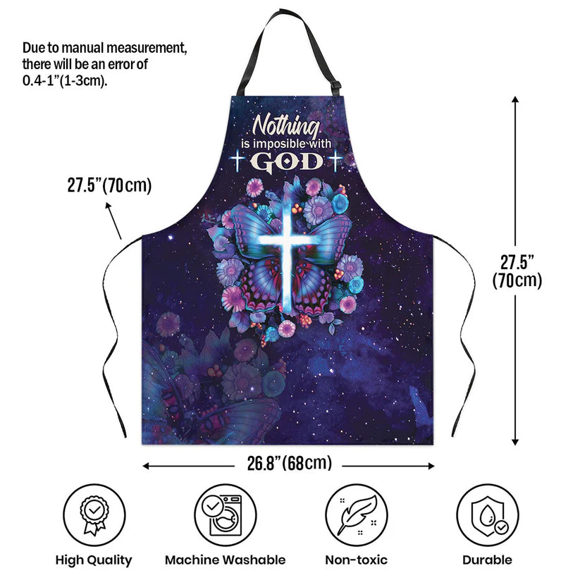 Nothing Is Impossible With God - Apron With Neck Strap