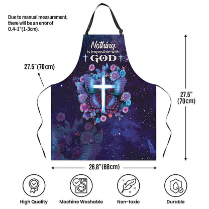 Nothing Is Impossible With God - Apron With Neck Strap