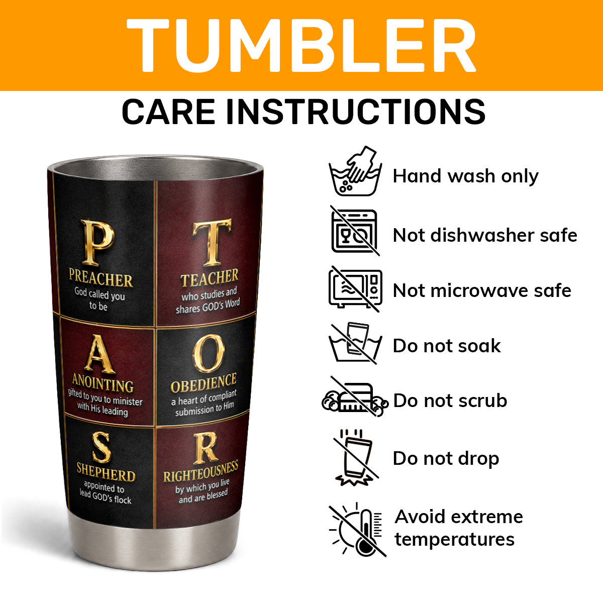 A Truly Great Pastor, Gift For Pastor | Personalized Stainless Steel Tumbler