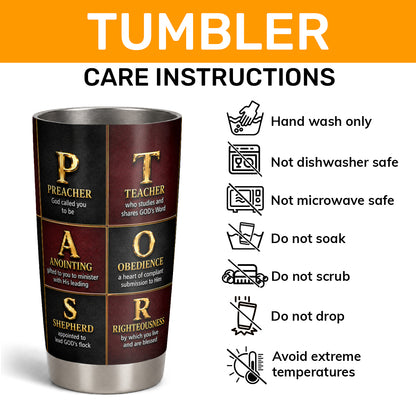 A Truly Great Pastor, Gift For Pastor | Personalized Stainless Steel Tumbler