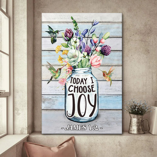 Today I Choose Joy - Personalized Canvas