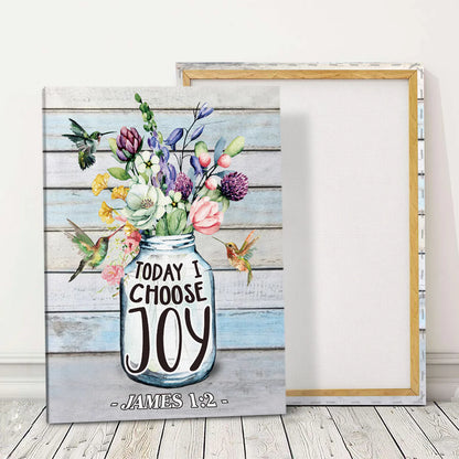 Today I Choose Joy - Personalized Canvas