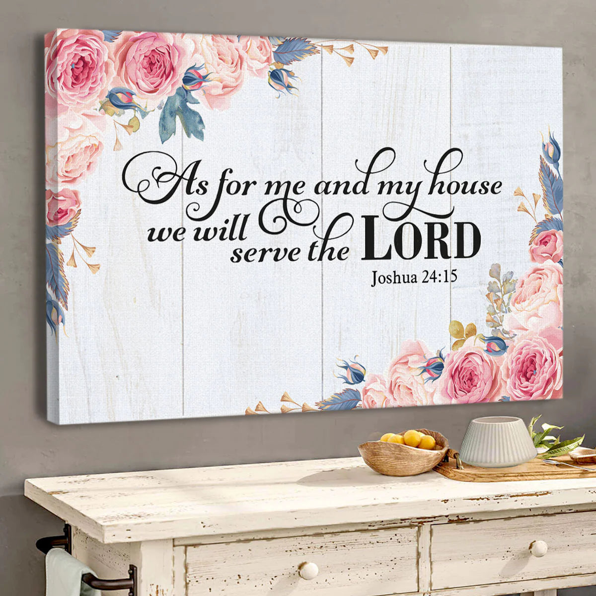We Will Serve The Lord - Personalized Canvas