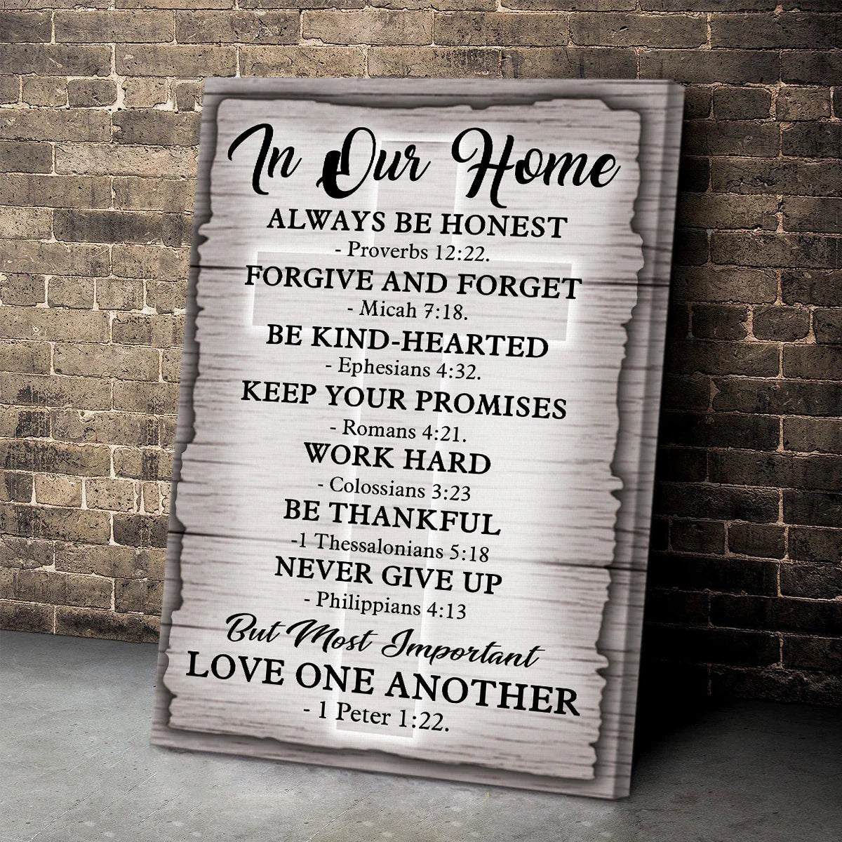 Home Rules Christian - Personalized Canvas