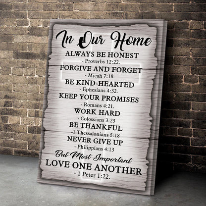 Home Rules Christian - Personalized Canvas
