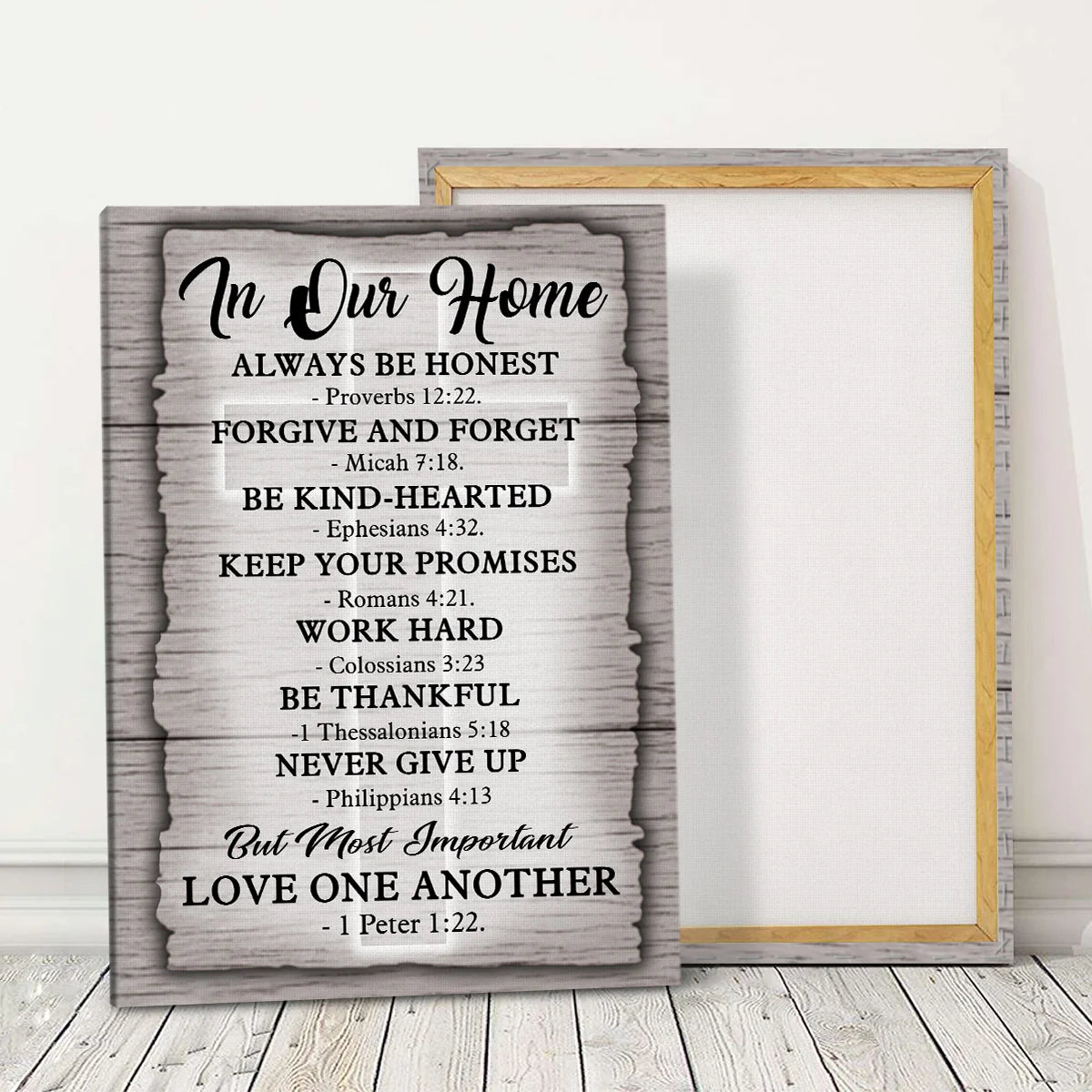 Home Rules Christian - Personalized Canvas