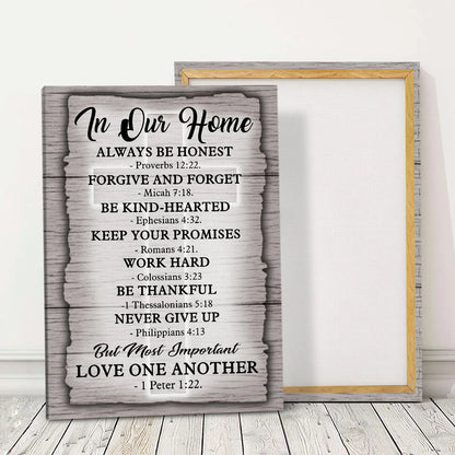 Home Rules Christian - Personalized Canvas