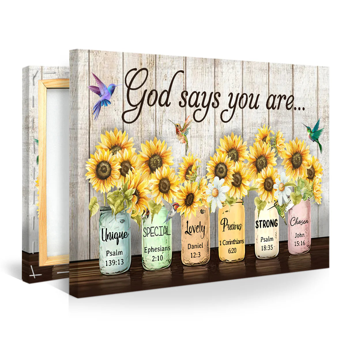 God Says You Are - Personalized Canvas