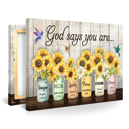 God Says You Are - Personalized Canvas