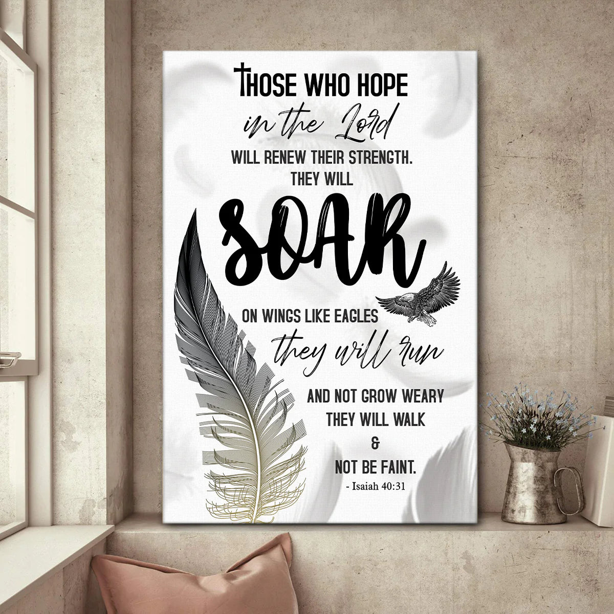 Soar On Wings Like Eagles - Personalized Canvas
