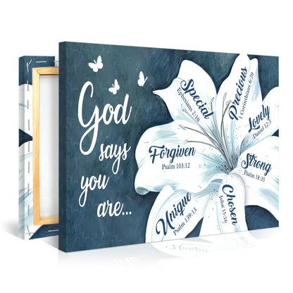 God Says You Are  - Personalized Canvas
