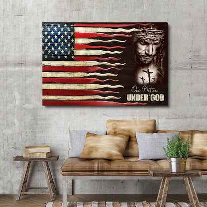One Nation Under God - Personalized Canvas
