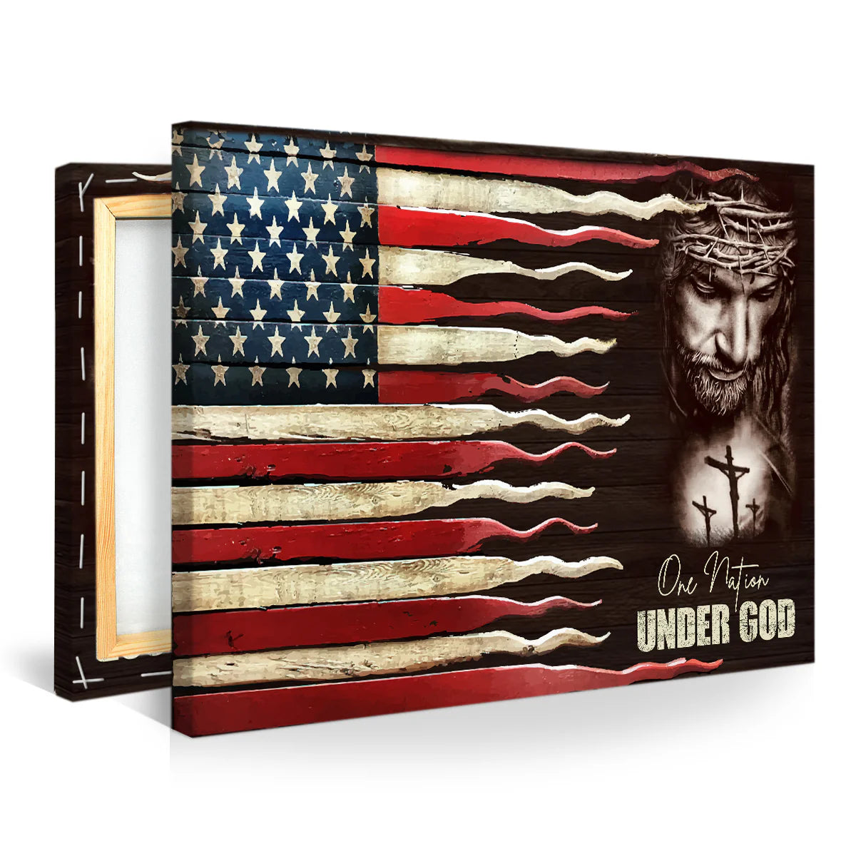 One Nation Under God - Personalized Canvas