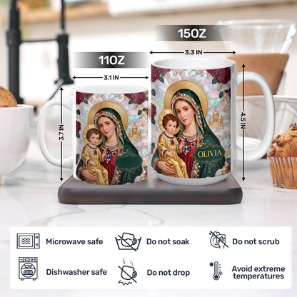 Our Lady Of Grace And Child, Gift For Mom | Personalized Ceramic Coffee Mug