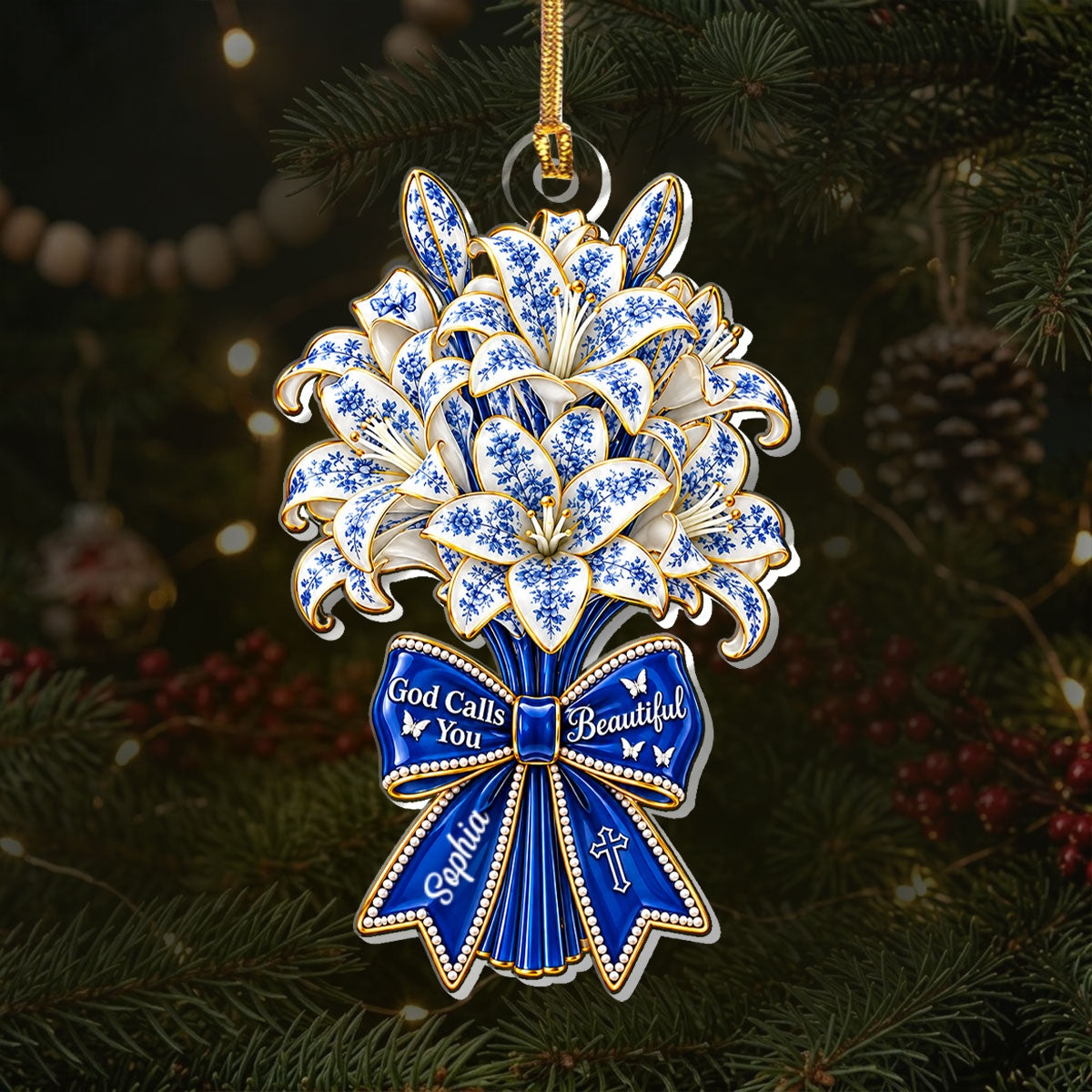 God Calls You Beautiful, Personalized Gift For Women | Personalized 1-Layer Acrylic Ornament