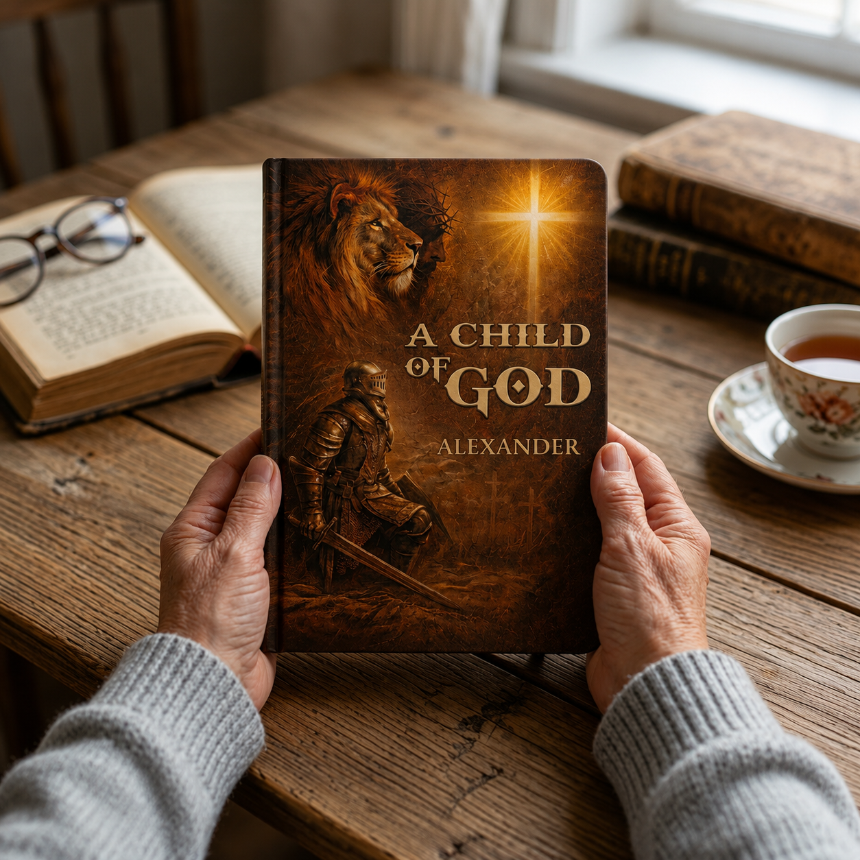 A Child Of God, Gift of Identity | Personalized Leather Cover Notebook