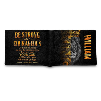 Be Strong, Gift For Men | Personalized Folded Wallet For Men