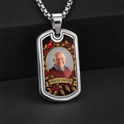 The Moment Your Heart Stopped, Human Memorial Gift | Personalized Dog Tag Necklace