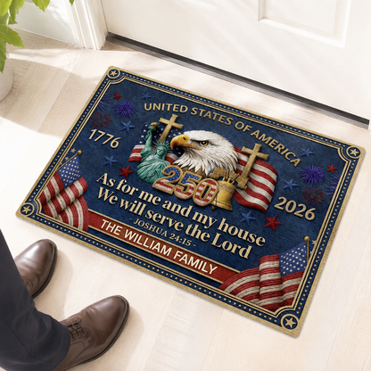 As For Me And My House We Will Serve The Lord, Gift of Home | Personalized Doormat