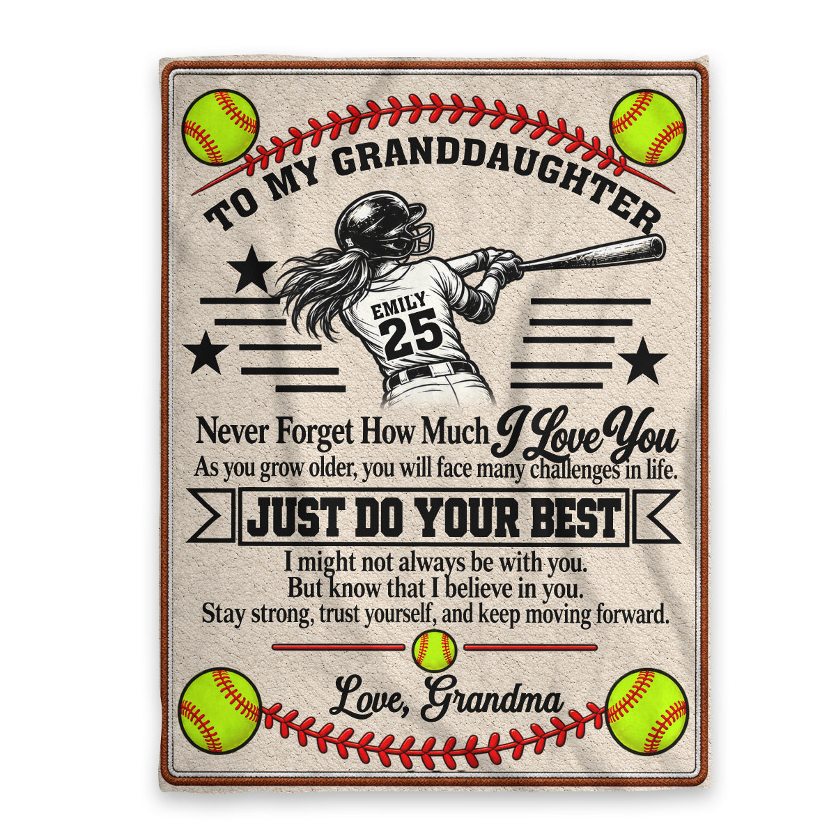 To My Granddaughter, Gift For Granddaughter | Personalized Fleece Blanket