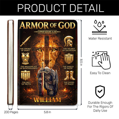Armor Of God | Personalized Leather Cover Notebook