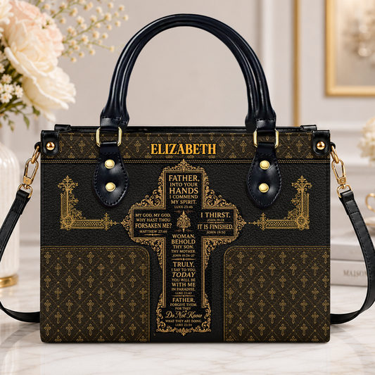Seven Last Words, Gift For Women | Personalized Leather Handbag