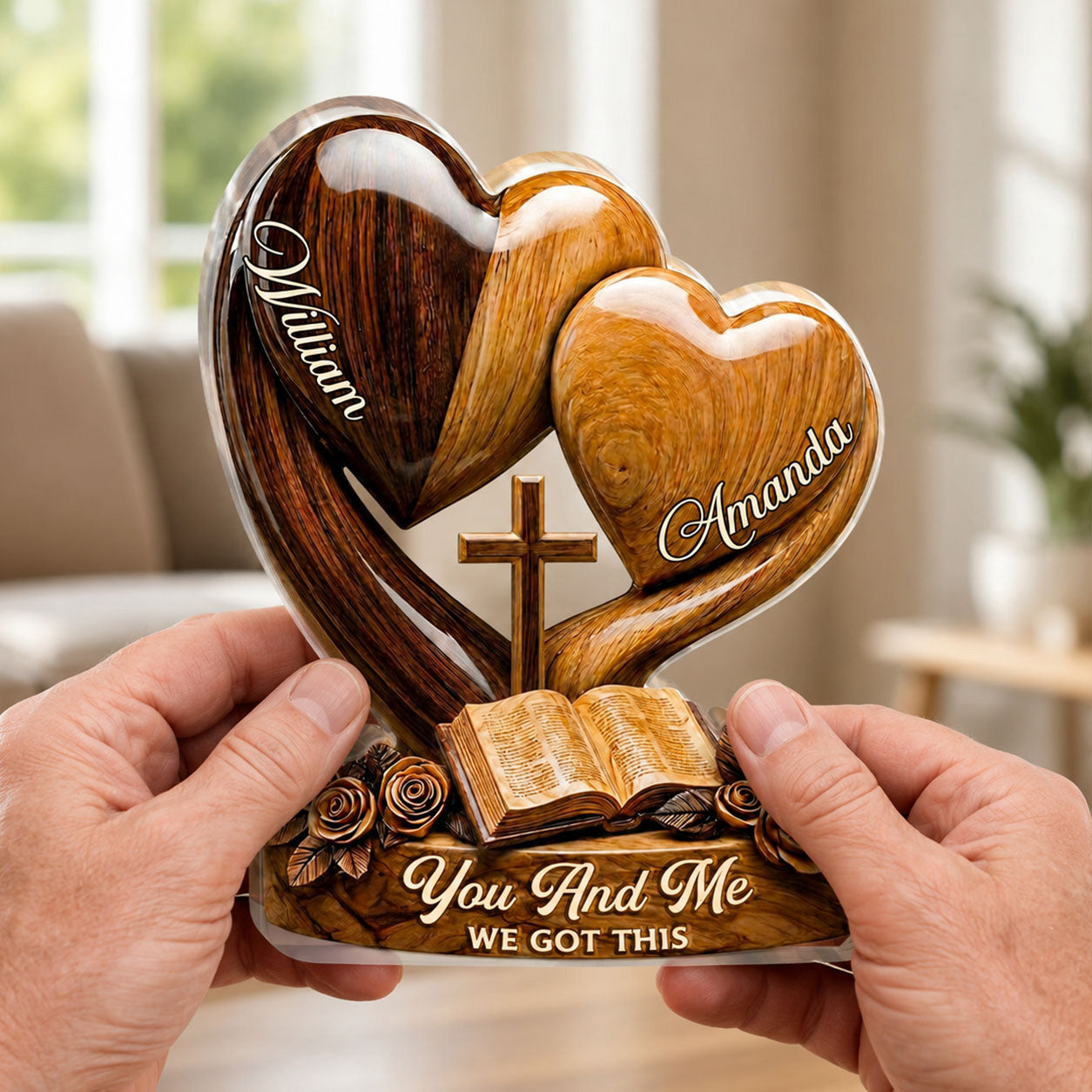 You And Me, We Got This, Christian Gift | Personalized Custom Shaped Acrylic Plaque