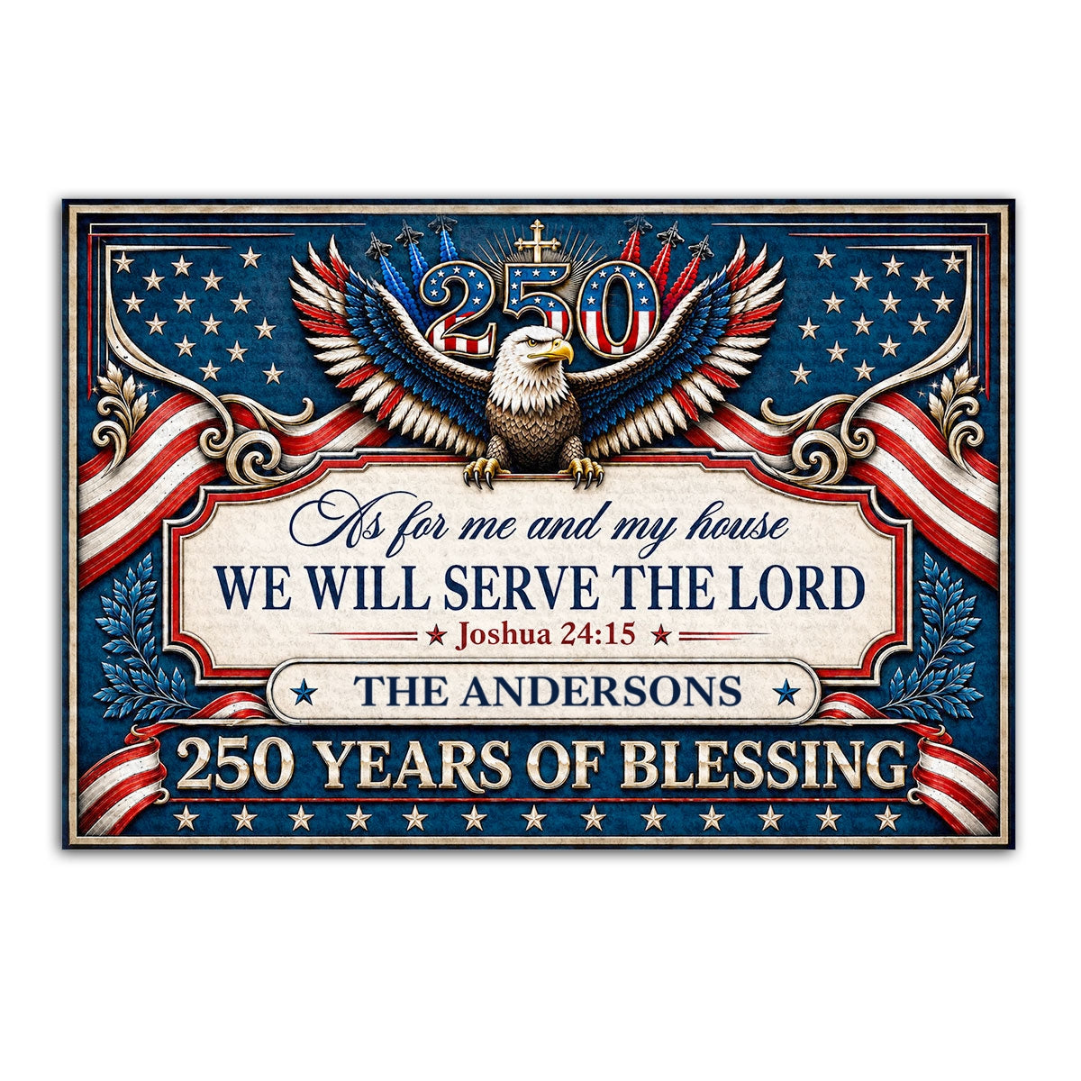 As For Me And My House We Will Serve The Lord - Personalized Doormat
