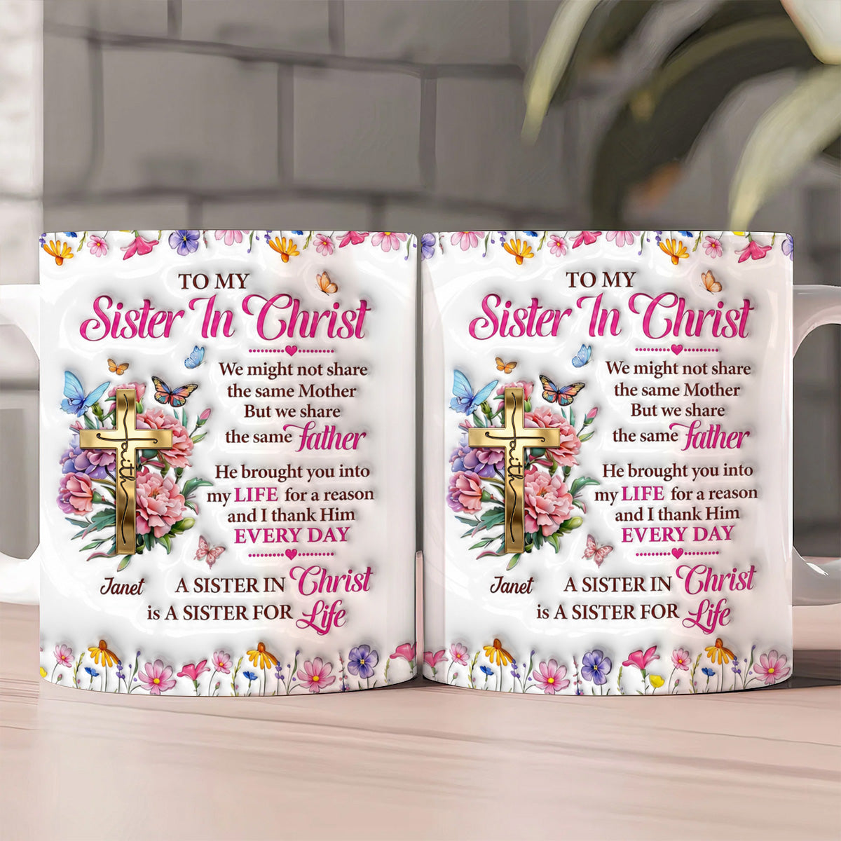 To My Sister In Christ, Gift of Bond | Personalized Ceramic Coffee Mug