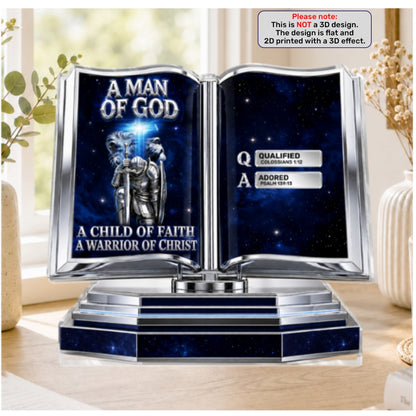 Man Of God, Gift For Men | Personalized Custom Shaped Acrylic Plaque
