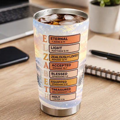 God Says I Am, Gift For Women | Personalized Stainless Steel Tumbler