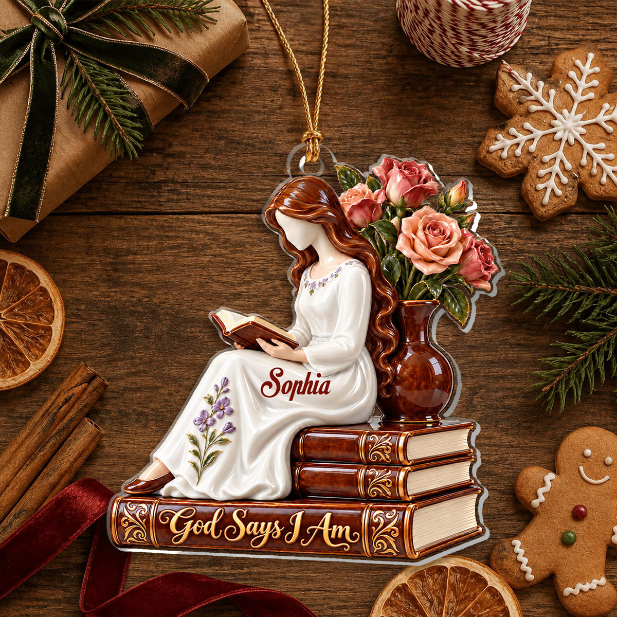 God Says I Am, Gift For Women | Personalized 1-Layer Acrylic Ornament