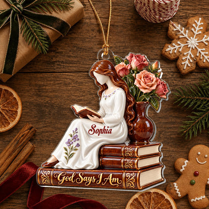 God Says I Am, Gift For Women | Personalized 1-Layer Acrylic Ornament