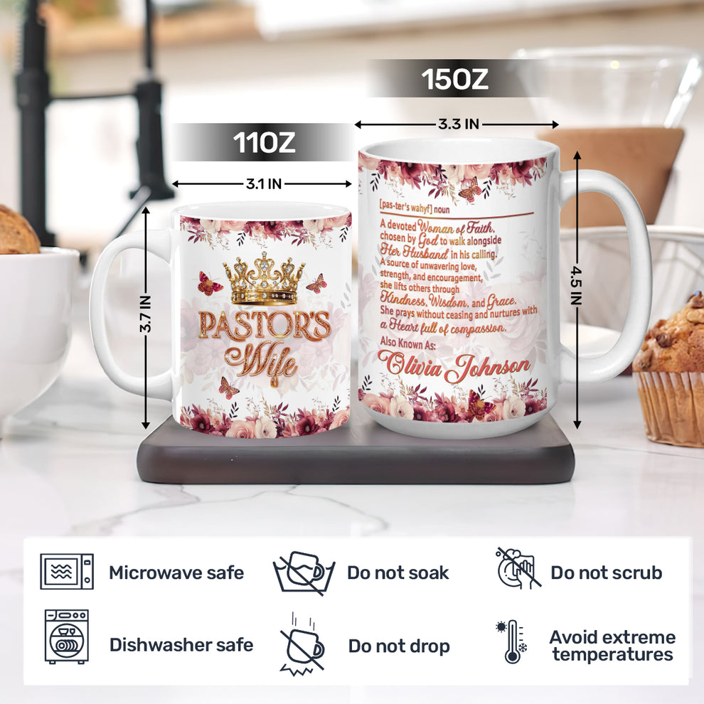Pastor's Wife, Gift For Pastor's Wife | Personalized Ceramic Coffee Mug