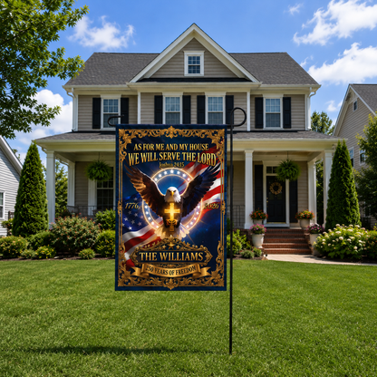 As For Me And My House We Will Serve The Lord, Gift of Blessing | Personalized Garden Flag