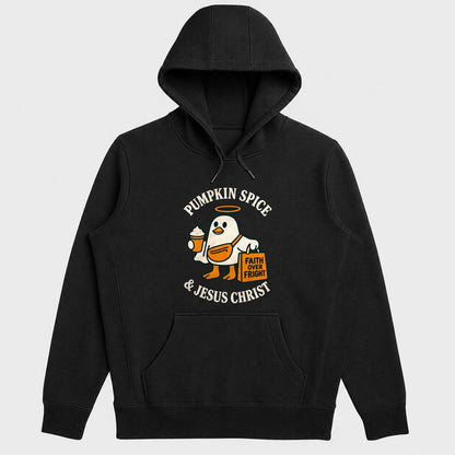 Pumpkin Spice And Jesus Christ, Gift For Christian Fall Lovers - 2D Unisex Hoodie
