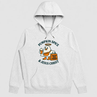 Pumpkin Spice And Jesus Christ, Gift For Christian Fall Lovers - 2D Unisex Hoodie