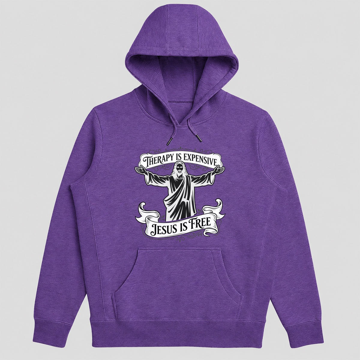 Therapy Is Expensive Jesus Is Free, Funny Christian Gift - 2D Unisex Hoodie