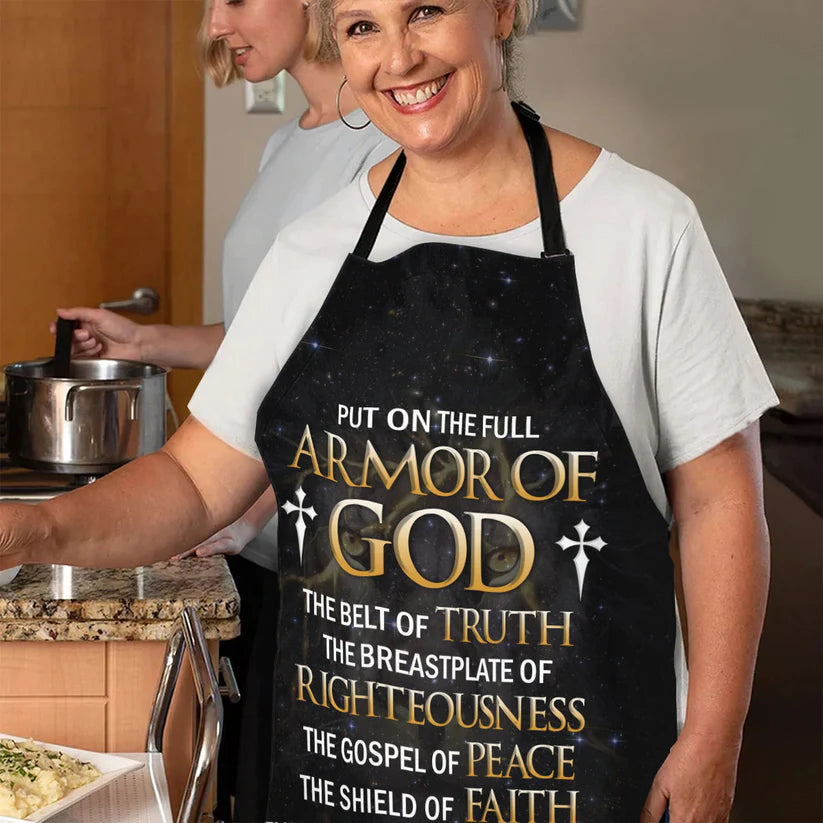 Put On The Full Armor Of God - Apron With Neck Strap