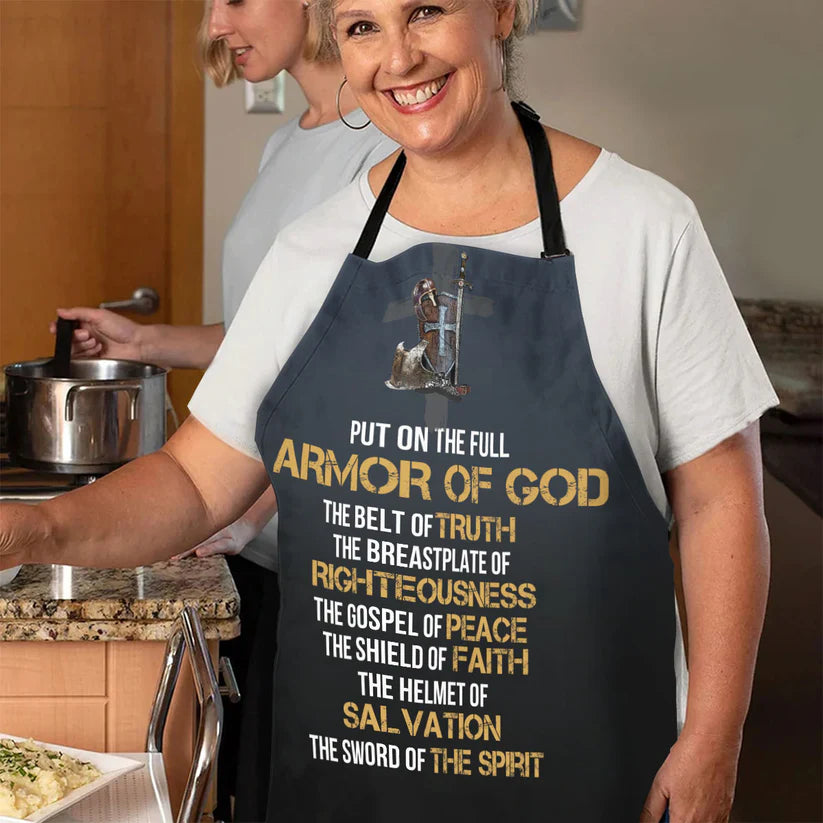 Put On The Full Armor Of God  - Apron With Neck Strap