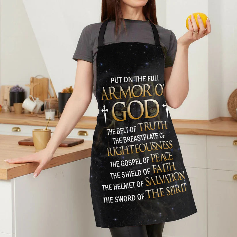 Put On The Full Armor Of God - Apron With Neck Strap