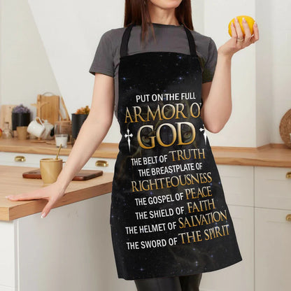 Put On The Full Armor Of God - Apron With Neck Strap