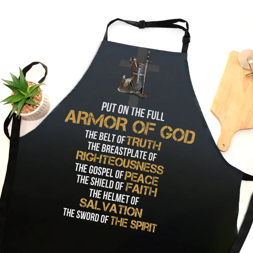 Put On The Full Armor Of God  - Apron With Neck Strap