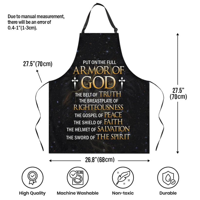 Put On The Full Armor Of God - Apron With Neck Strap