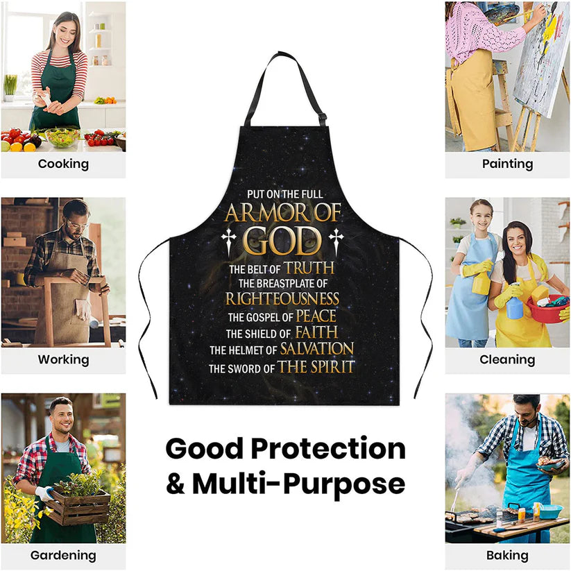 Put On The Full Armor Of God - Apron With Neck Strap