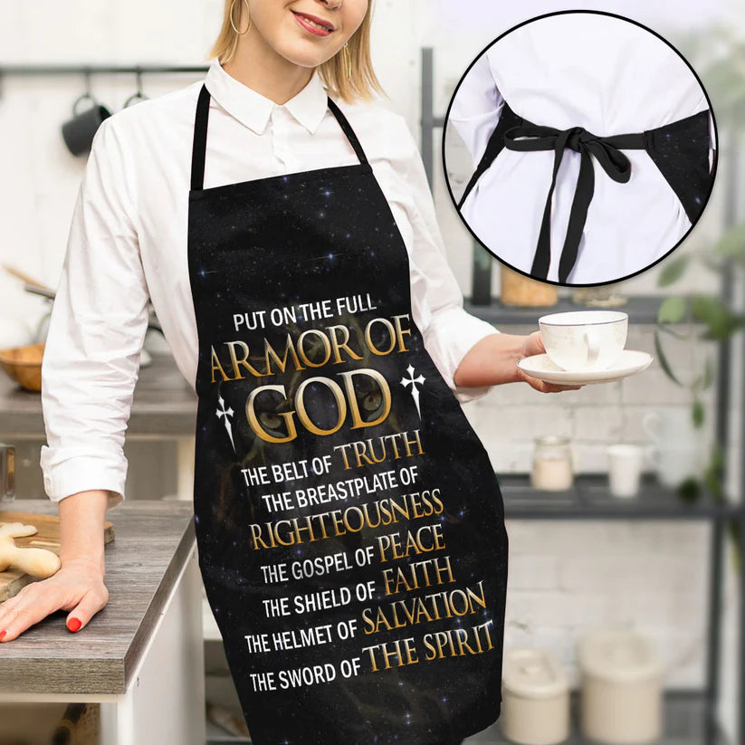 Put On The Full Armor Of God - Apron With Neck Strap