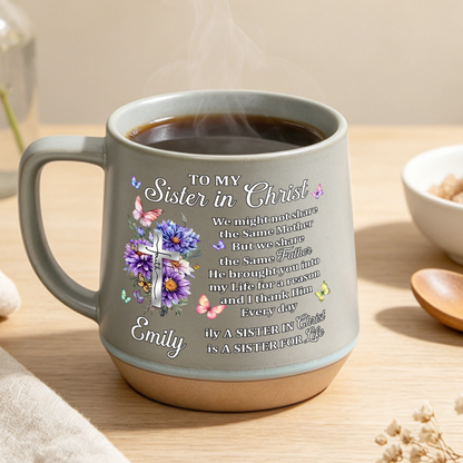 To My Sister In Christ, Gift For Sister | Personaliezd 12OZ Conical Coffee Mug